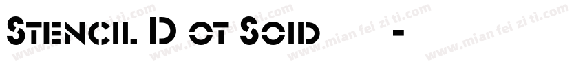 Stencil D ot Soid 普通西方字体字体转换